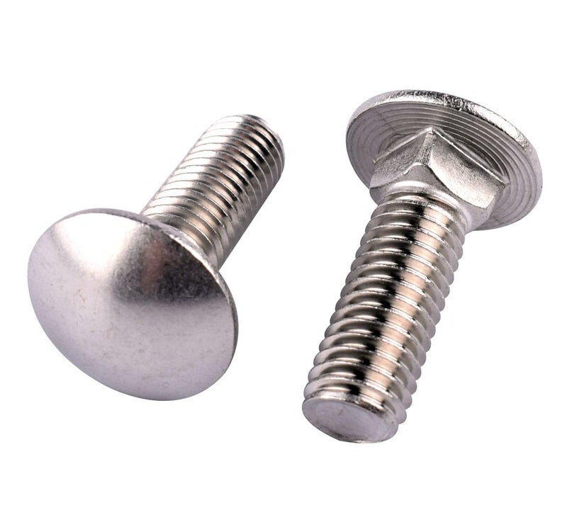 KOSJETHAS Store 5/16-18 x 3/4" Carriage Bolts Screws, Round Head Square Neck, 304 Stainless Steel 18-8, UNC Coarse Fully Thread, Quantity 10Pcs - Image 3
